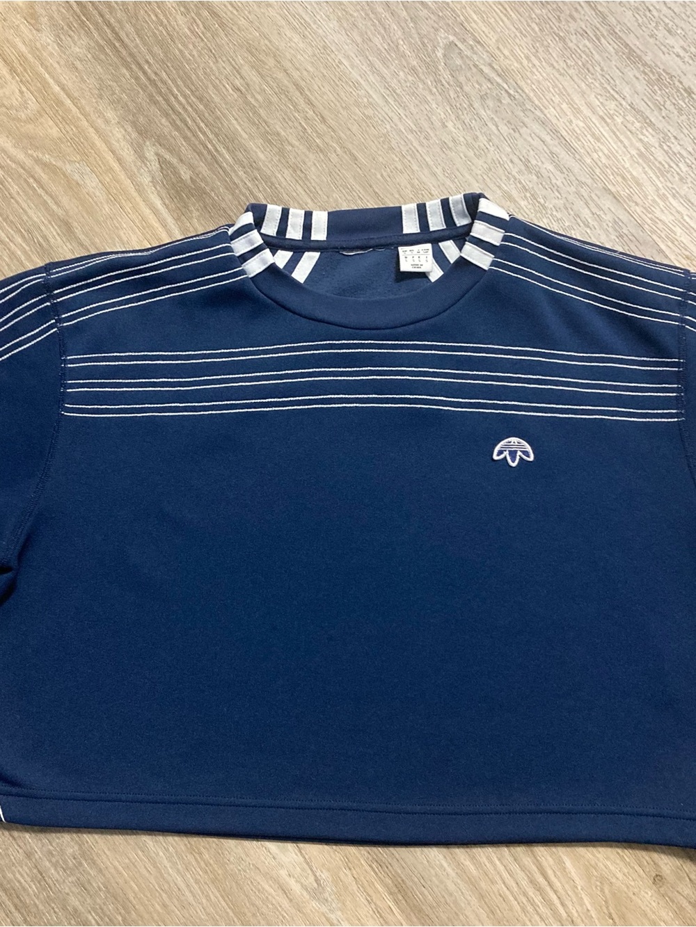 Women's boxy oversize Alexander Wang for Adidas with iconic stripes